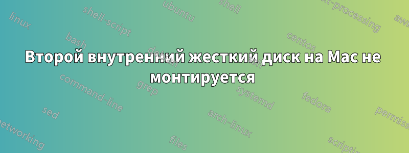 Второй внутренний жесткий диск на Mac не монтируется