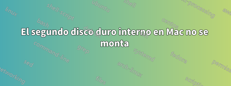 El segundo disco duro interno en Mac no se monta