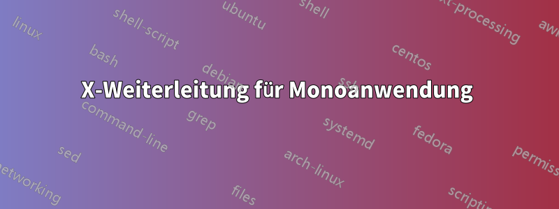 X-Weiterleitung für Monoanwendung