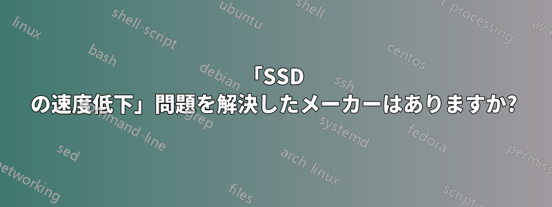 「SSD の速度低下」問題を解決したメーカーはありますか?