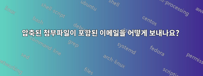 압축된 첨부파일이 포함된 이메일을 어떻게 보내나요?
