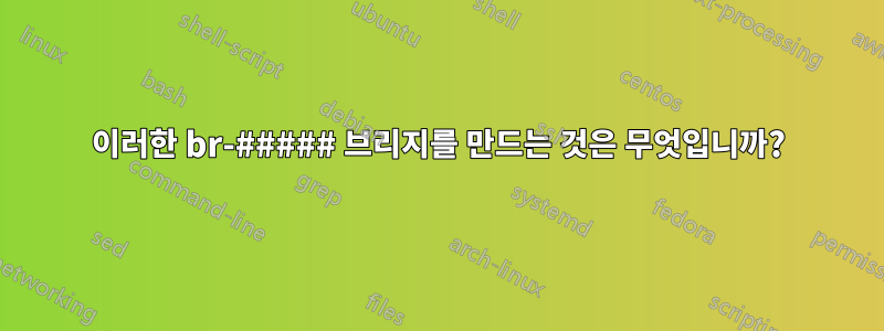 이러한 br-##### 브리지를 만드는 것은 무엇입니까?
