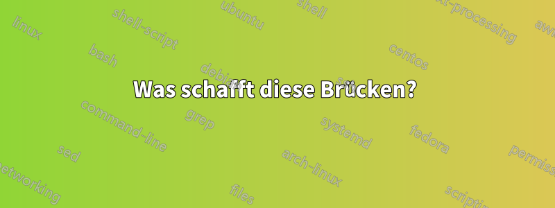 Was schafft diese Brücken?