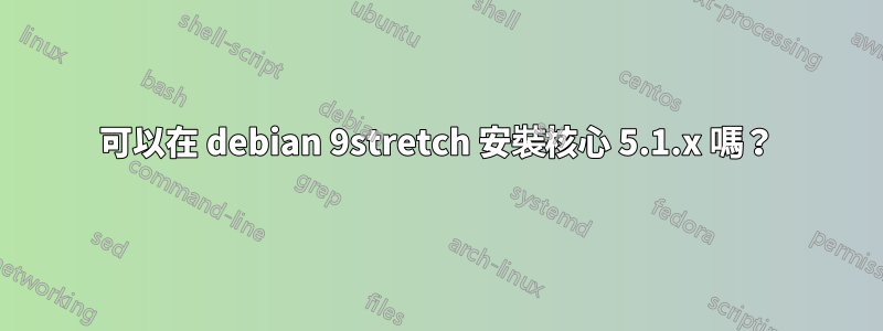 可以在 debian 9stretch 安裝核心 5.1.x 嗎？