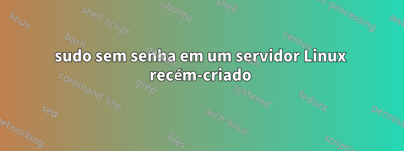 sudo sem senha em um servidor Linux recém-criado
