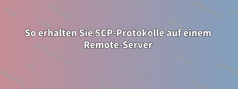 So erhalten Sie SCP-Protokolle auf einem Remote-Server
