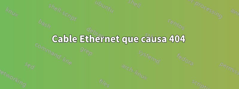 Cable Ethernet que causa 404