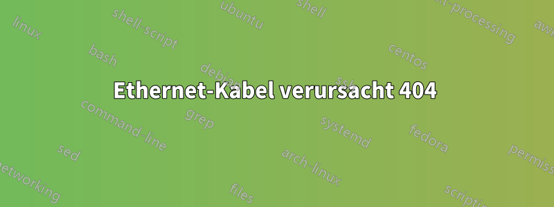 Ethernet-Kabel verursacht 404