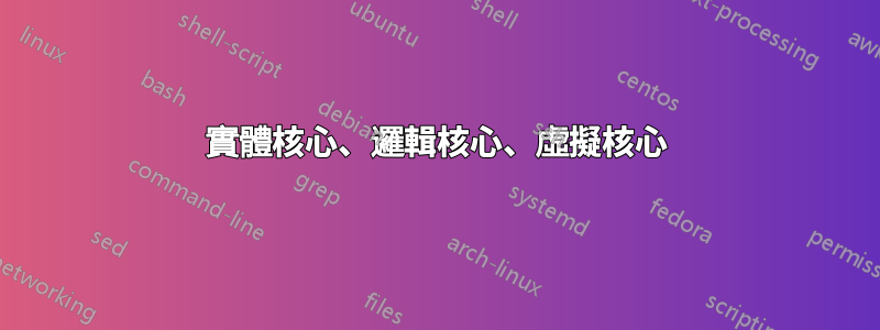 實體核心、邏輯核心、虛擬核心
