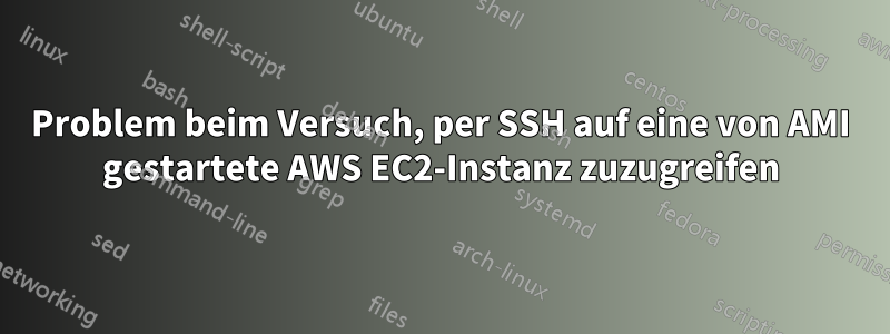 Problem beim Versuch, per SSH auf eine von AMI gestartete AWS EC2-Instanz zuzugreifen