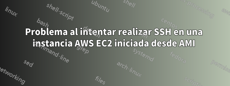 Problema al intentar realizar SSH en una instancia AWS EC2 iniciada desde AMI