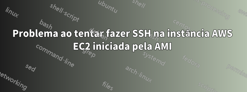Problema ao tentar fazer SSH na instância AWS EC2 iniciada pela AMI
