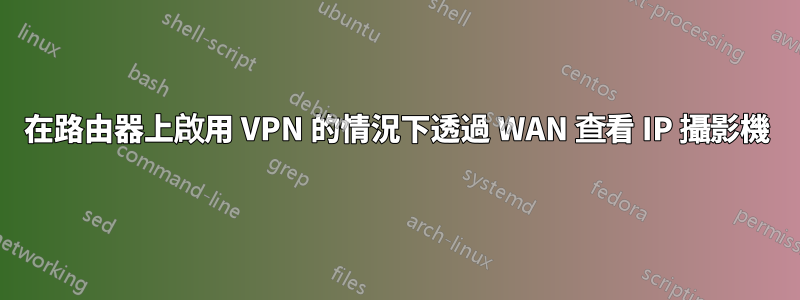 在路由器上啟用 VPN 的情況下透過 WAN 查看 IP 攝影機