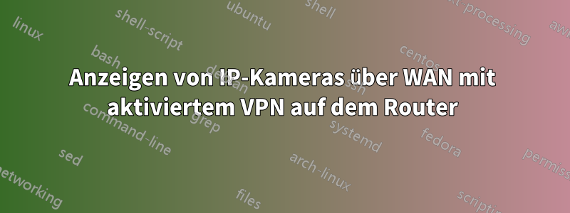 Anzeigen von IP-Kameras über WAN mit aktiviertem VPN auf dem Router