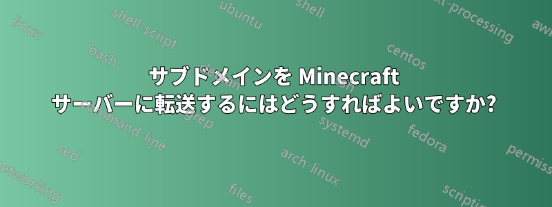 サブドメインを Minecraft サーバーに転送するにはどうすればよいですか?