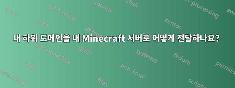 내 하위 도메인을 내 Minecraft 서버로 어떻게 전달하나요?