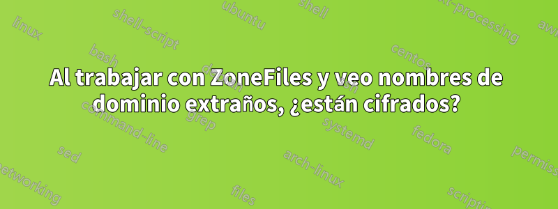 Al trabajar con ZoneFiles y veo nombres de dominio extraños, ¿están cifrados?