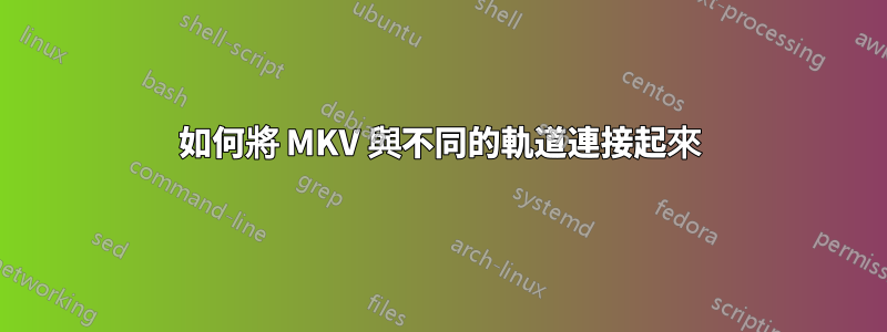 如何將 MKV 與不同的軌道連接起來