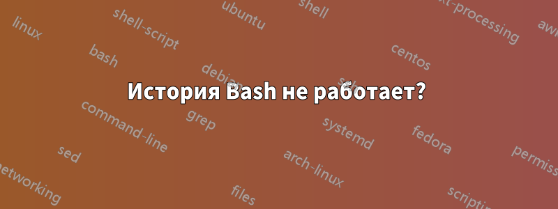 История Bash не работает?