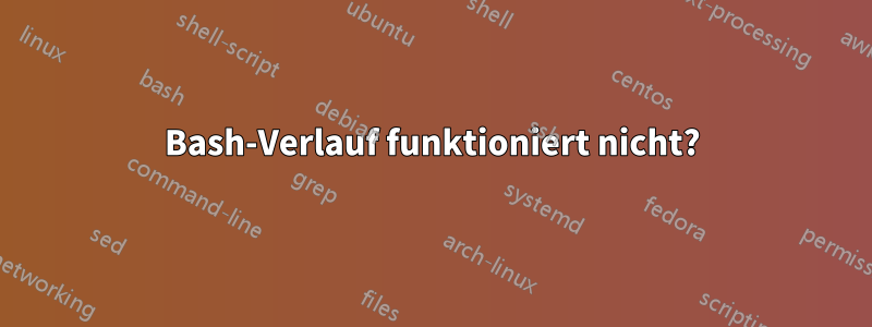Bash-Verlauf funktioniert nicht?