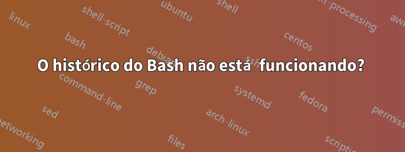 O histórico do Bash não está funcionando?