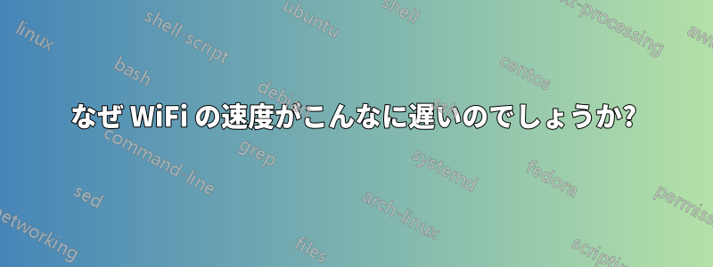 なぜ WiFi の速度がこんなに遅いのでしょうか?