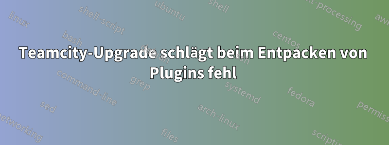 Teamcity-Upgrade schlägt beim Entpacken von Plugins fehl