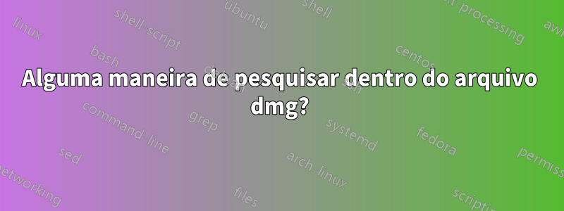 Alguma maneira de pesquisar dentro do arquivo dmg?