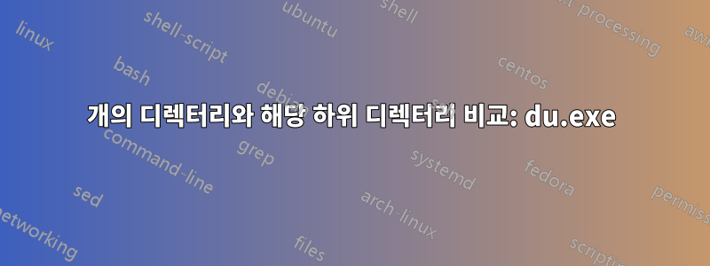 2개의 디렉터리와 해당 하위 디렉터리 비교: du.exe