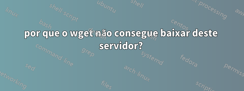 por que o wget não consegue baixar deste servidor?