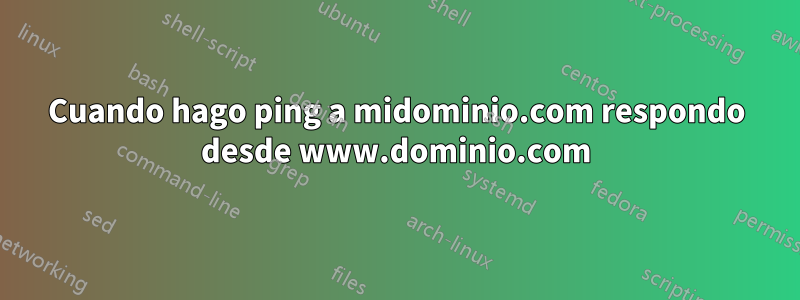 Cuando hago ping a midominio.com respondo desde www.dominio.com