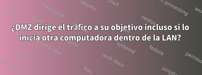 ¿DMZ dirige el tráfico a su objetivo incluso si lo inicia otra computadora dentro de la LAN?