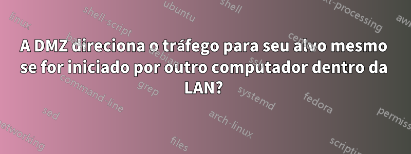 A DMZ direciona o tráfego para seu alvo mesmo se for iniciado por outro computador dentro da LAN?