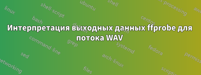 Интерпретация выходных данных ffprobe для потока WAV