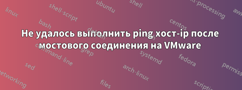 Не удалось выполнить ping хост-ip после мостового соединения на VMware