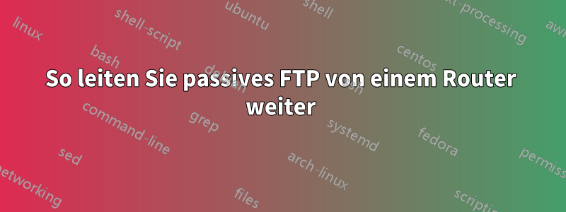 So leiten Sie passives FTP von einem Router weiter