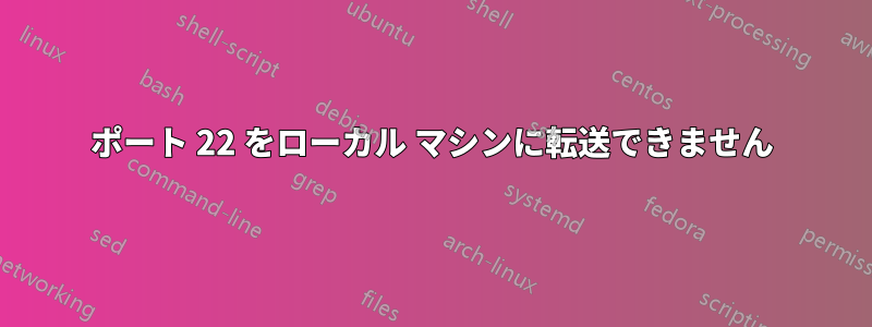 ポート 22 をローカル マシンに転送できません