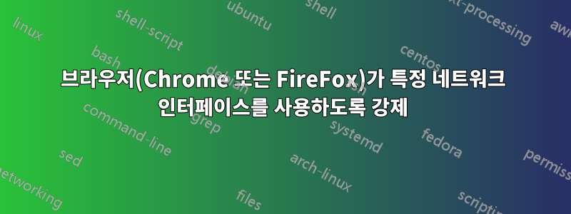 브라우저(Chrome 또는 FireFox)가 특정 네트워크 인터페이스를 사용하도록 강제