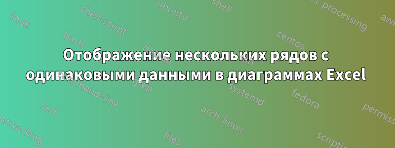 Отображение нескольких рядов с одинаковыми данными в диаграммах Excel