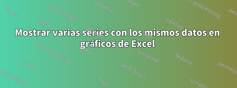 Mostrar varias series con los mismos datos en gráficos de Excel