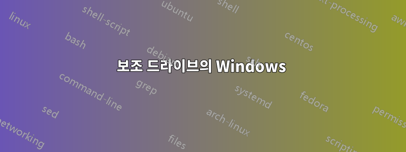 보조 드라이브의 Windows