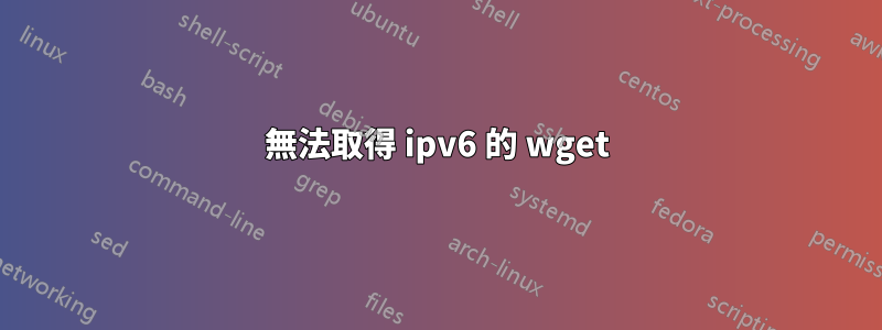 無法取得 ipv6 的 wget