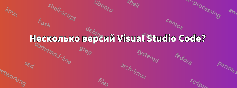 Несколько версий Visual Studio Code?