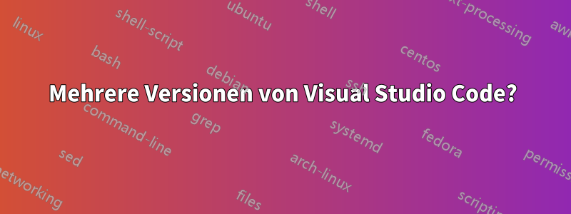 Mehrere Versionen von Visual Studio Code?