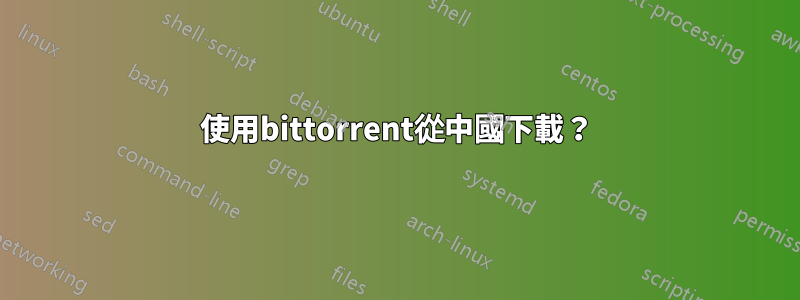 使用bittorrent從中國下載？