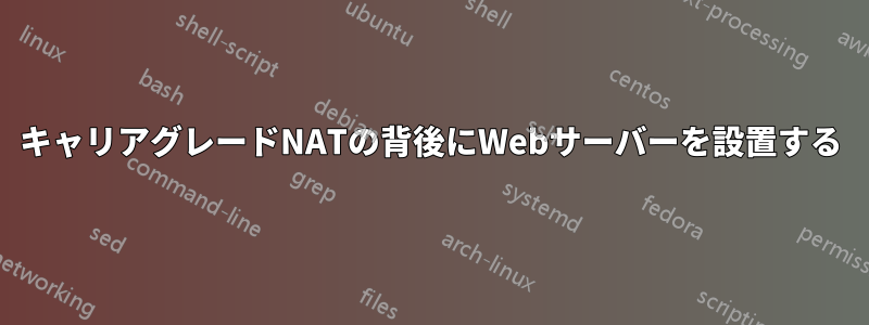 キャリアグレードNATの背後にWebサーバーを設置する