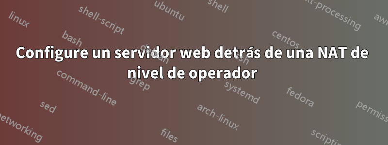 Configure un servidor web detrás de una NAT de nivel de operador