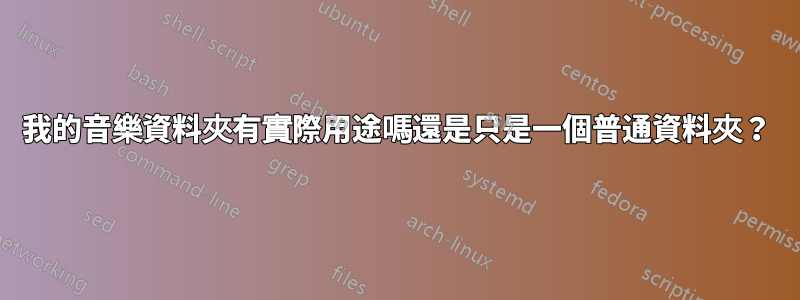 我的音樂資料夾有實際用途嗎還是只是一個普通資料夾？