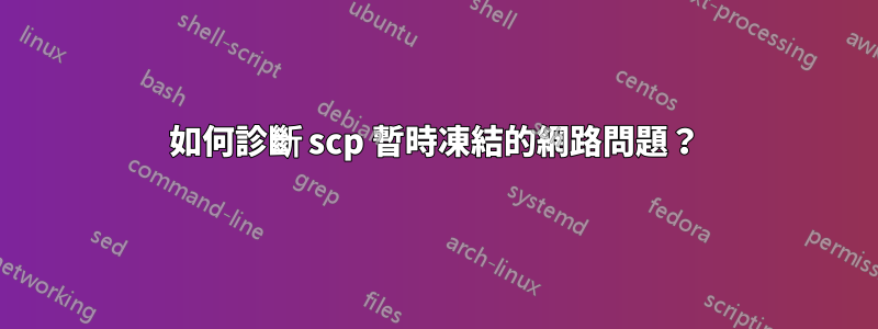 如何診斷 scp 暫時凍結的網路問題？