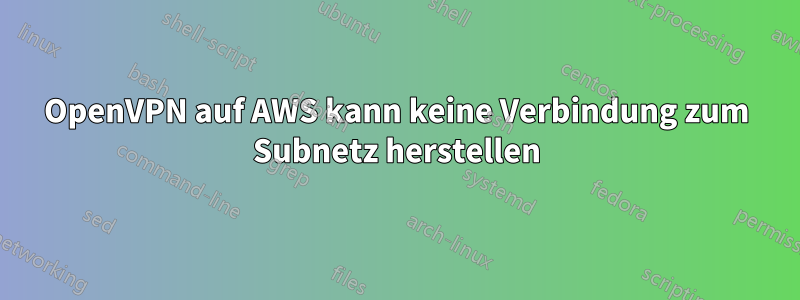 OpenVPN auf AWS kann keine Verbindung zum Subnetz herstellen